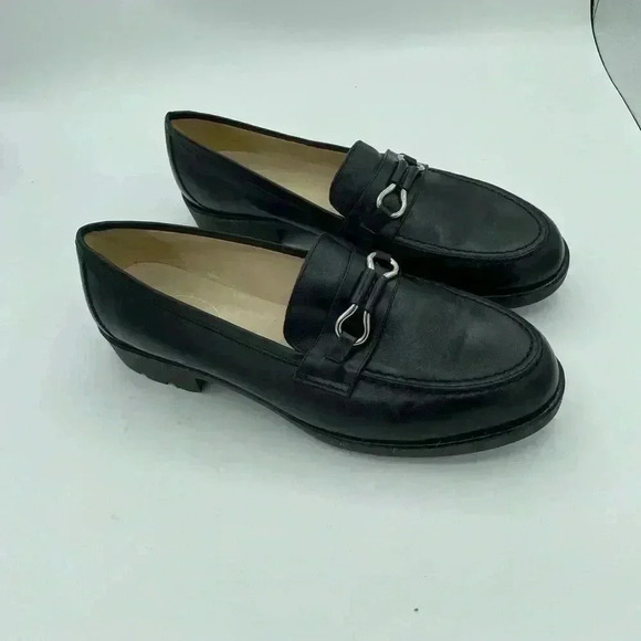 Talbot’s Black Leather Slip on Shoes 10W NWOT - Picture 1 of 5